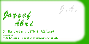 jozsef abri business card